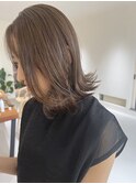 オリーブグレージュ×酸熱トリートメント