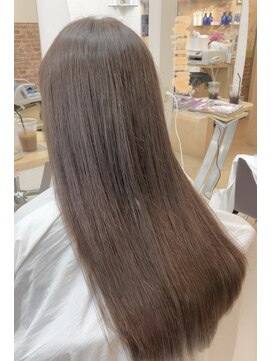 カットハウス はさみの部屋 スーパーロング/ストレート/内巻き/ラベンダーアッシュ/前髪あり