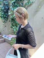 ジェノ(JENO by apish) ハイトーンボブ!シルキーベージュ!斜めバング!