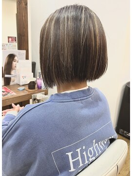 ジャストビューティー リアリー(just beauty Really) 大人ボブ×コントラストハイライト【横須賀中央 Really】