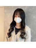 プルエクステ10代20代インナー名古屋美容室スモーキーグレー