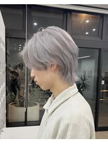 ノートエートル 西金沢(Nought etre)&nbsp;メンズウルフ×ハイトーンシルバー10代20代ブリーチカラー