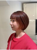 フレッシュカラーのショートボブ