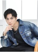 【RAWR】センターパート ブルーブラック 刈り上げ
