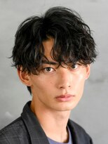 20代30代ツイストスパイラルパーマメンズマッシュ緩めパーマ原宿