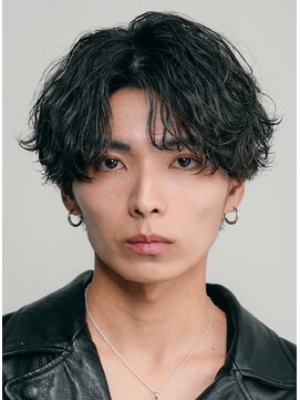 レタッチ バイ フィフス 天神大名(RETOUCH by fifth) 福岡天神ゆるめシャドウパーマメンズマッシュウルフカット緩め