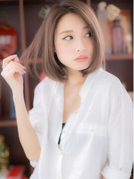 カバーヘア ブリス 上尾西口店(COVER HAIR bliss) 大人かっこいいロブヘア前下がりボブA2上尾30代40代50代