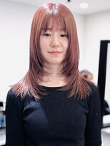 ジェムヘアスタジオ 平塚西口店(Gem Hair Studio)&nbsp;Gem Hair Studio 姉崎 ウルフレイヤー×ピンクベージュ