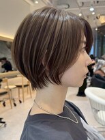 ソワネ 表参道(soigne)&nbsp;表参道髪質改善白髪ぼかし髪質改善ミディアムボブグレージュ50代