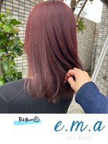 エマヘアデザイン(e.m.a Hair design) ピンクブラウン