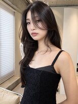シティ オモテサンドウ(CITY omotesando)&nbsp;顔周りレイヤーカット×艶ダークロング ハイレイヤー 暗髪 tr