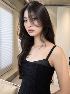 シティ オモテサンドウ(CITY omotesando) 顔周りレイヤーカット×艶ダークロング ハイレイヤー 暗髪 tr