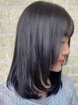 トップヘアーラウンジ 知立(TOP HAIR Lounge)&nbsp;知立顔周りレイヤーミディアム暗髪カラー艶髪髪質改善面長丸顔