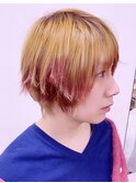 インスタ人気★映えるグラデーションカラー×マッシュショート
