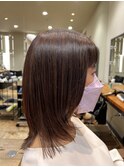 外ハネボブ/ペールベージュ[髪質改善/ヘッドスパ白髪染め/新宿】
