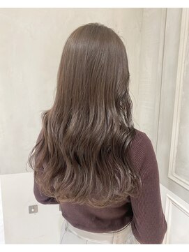 ガリカ 横浜(Gallica) 【mirei】艶髪ラベンダーグレージュ/大人フェミニンロング<横浜>