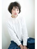 ★くびレイヤーエモージュ斜めバング小顔愛されグレージュカラー