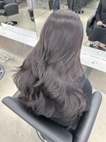 ペレ 栄店(PELE)&nbsp;黒髪/グレーベージュ/レイヤーロング/前髪パーマ/栄/名駅