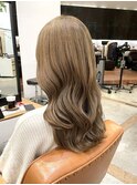 ハイトーンベージュ ダブルカラー ミルクティーベージュ