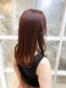 オアシスガーデン 我孫子店(Oasis GaRDEN) サイドバング×オレンジベージュ