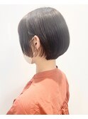 【松戸　石山】黒髪耳掛け丸みショートボブコンパクトボブ