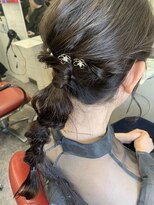 ロマンヤカタ ファース(ROMAN YAKATA fars)&nbsp;髪質改善　お呼ばれヘア　編み下ろし ヘアアレンジ@田代4/29