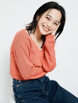 オンク 新宿(onk)&nbsp;黒髪/グレーベージュ/レイヤーロング/前髪パーマ[新宿駅]