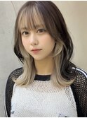 インナーカラーホワイトベージュ