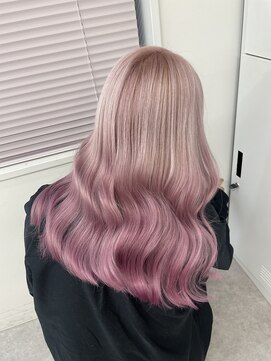 ペレ 渋谷(PELE) デザインカラー/レイヤーカット/ウェットヘア/オリーブベージュ