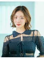 リトル エメ 仙台2号店(little×aimer) ヌーディーベージュ×くびれ外ハネボブ［あおば通］