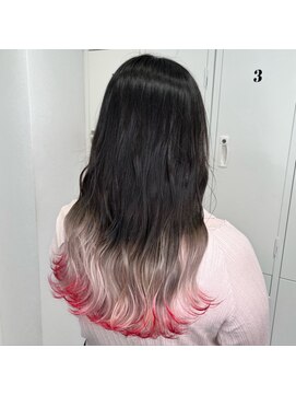 ネクスト 池袋(NEXT) デザインカラー/裾カラー/レッド/アッシュ