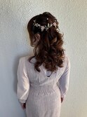 ゆるふわ 姫巻き ハーフアップ お呼ばれ 結婚式 ヘアアレンジ