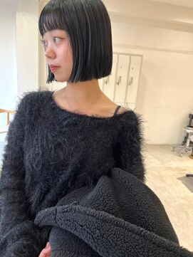 ヘアデザイン ソラ(Sola) ぱつっとボブ黒髪モードストレートヘア髪質改善トリートメント