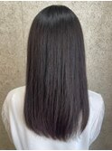縮毛矯正 ダークグレージュ 透明感カラー 美髪 20代 髪質改善