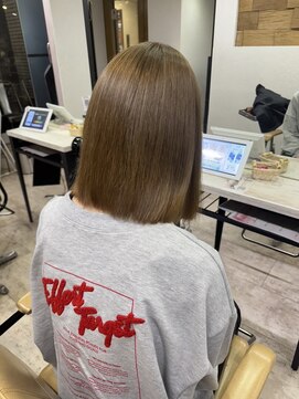アジールヘア 所沢プロペ通り店(agir hair) ヘーゼルベージュイメチェン美髪ミルクティーカラー所沢