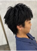 サーフカール/スパイキーショート/ブルーブラック/瀬田