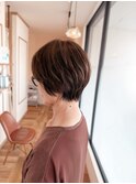 くびれショート&白髪ぼかしハイライト