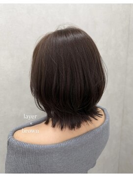 ロウ 札幌(ROW) ボブレイヤー/ボブヘア/レイヤーカット/チョコレートブラウン