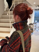 ナリー 裏寺(Nary)&nbsp;レッドオレンジカラー＋アレンジ/平/Nary裏寺/京都美容室