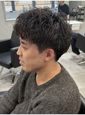 MEN’S HAIR/サーフカール/刈り上げセンターパート/新田