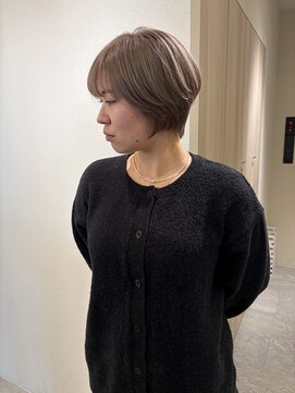 ウインナーヴィジョン 栄 久屋大通店(WINNER VISION) 【大人のファッションカラー】ミルクティーショートボブ