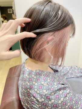 エミス バイ メルト 吉祥寺(emis by melt) 【堀惠洋平】インナーカラー ミディアム ミルクティーベージュ