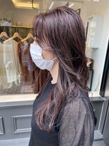 ヘアーアイスカルテット(HAIR ICI QUARTET) ロング　×  ハイライト　×  ラズベリー