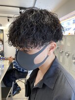 メンズカジュアル波巻きスパイラルツイストスパイラルパーマ