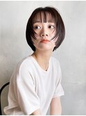顔まわりウルフボブ_ホワイトグレージュネビージュ_9203