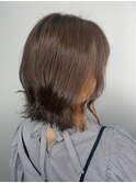 切りっぱなしボブ　ミディアム　インナー　【岡山/岡山駅】　