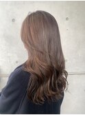 上品な艶のあるブラウンカラー30代40代【白金/目黒】担当山岡