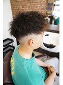 fade×ハードツイストパーマ