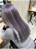 ラベンダー×ペールブルー×インナーカラー