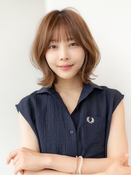 ケアリー 浦和美園(Carelly) 大人かわいい前髪セシルカットココアブラウンフリンジウェーブす